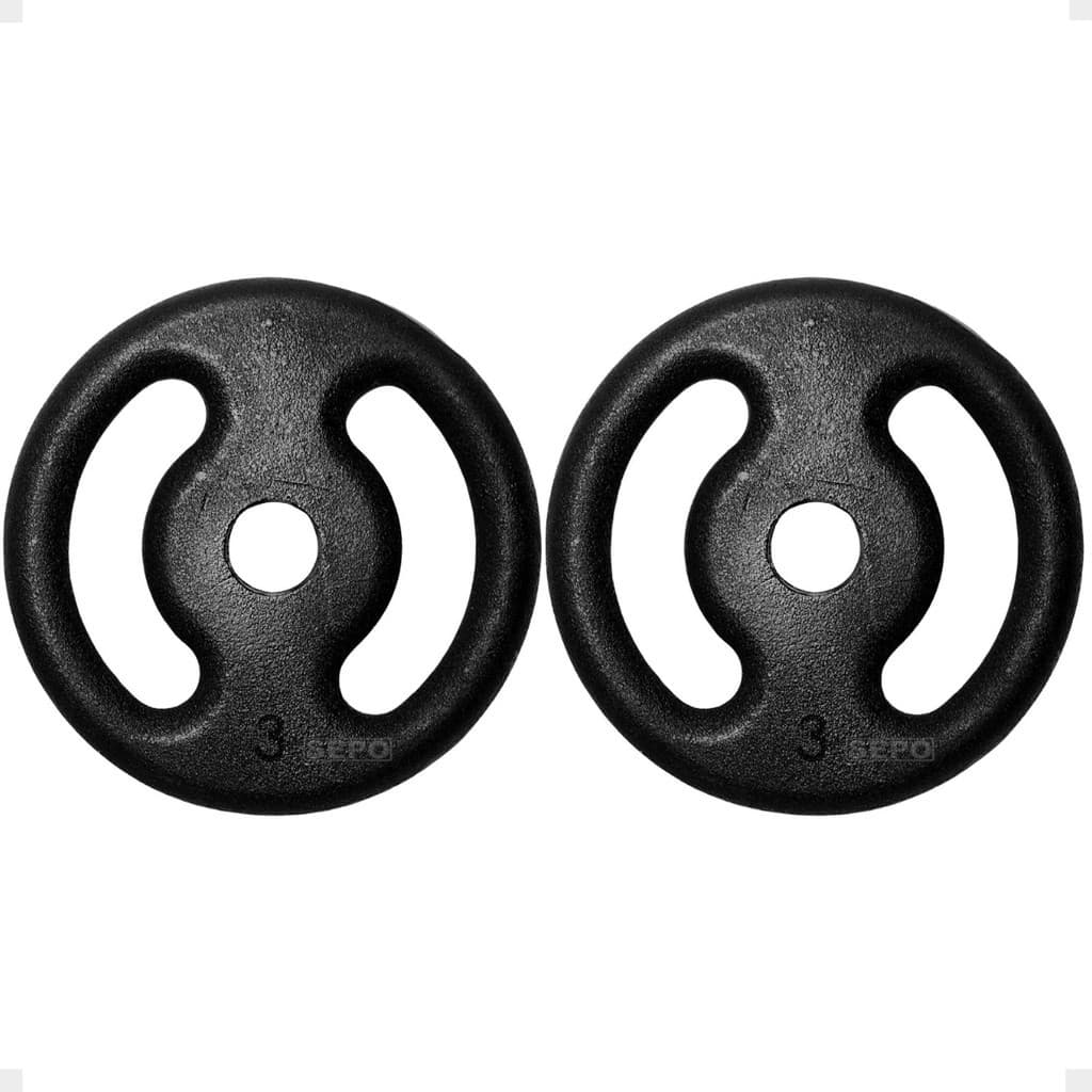 Anilha Kit Par 3 Kg Musculação Barra treino academia Ferro