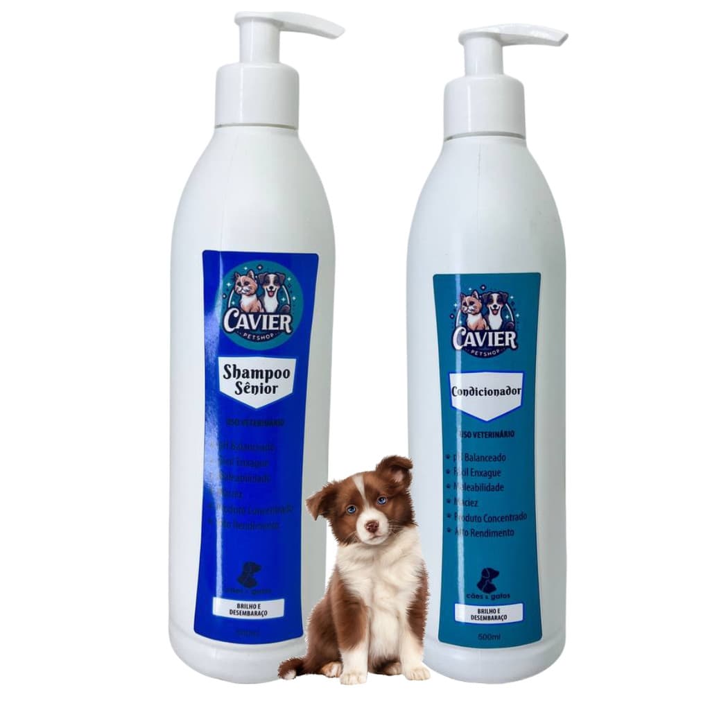Shampoo Senior + Condicionador Para Cães e Gatos - Cavier Pet