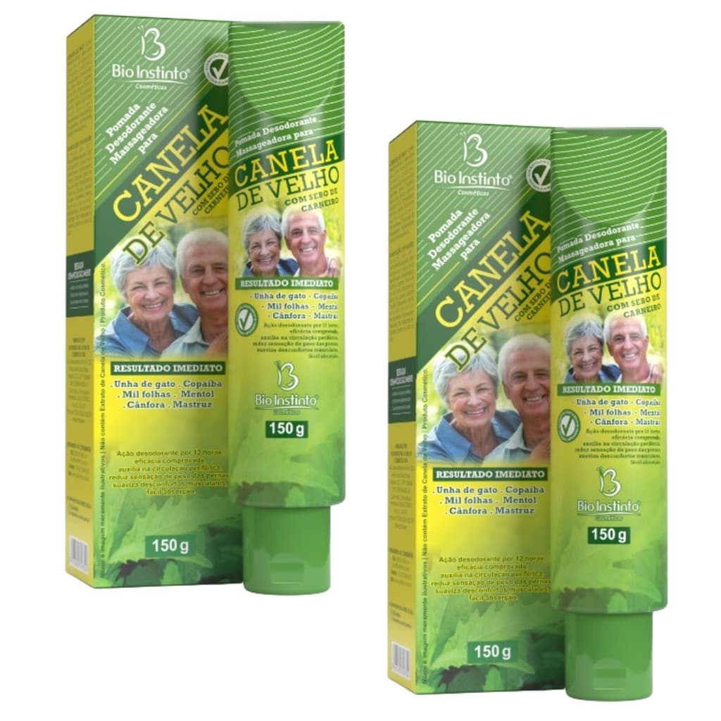 Kit 2 Pomada Canela De Velho 150G - Bio Instinto
