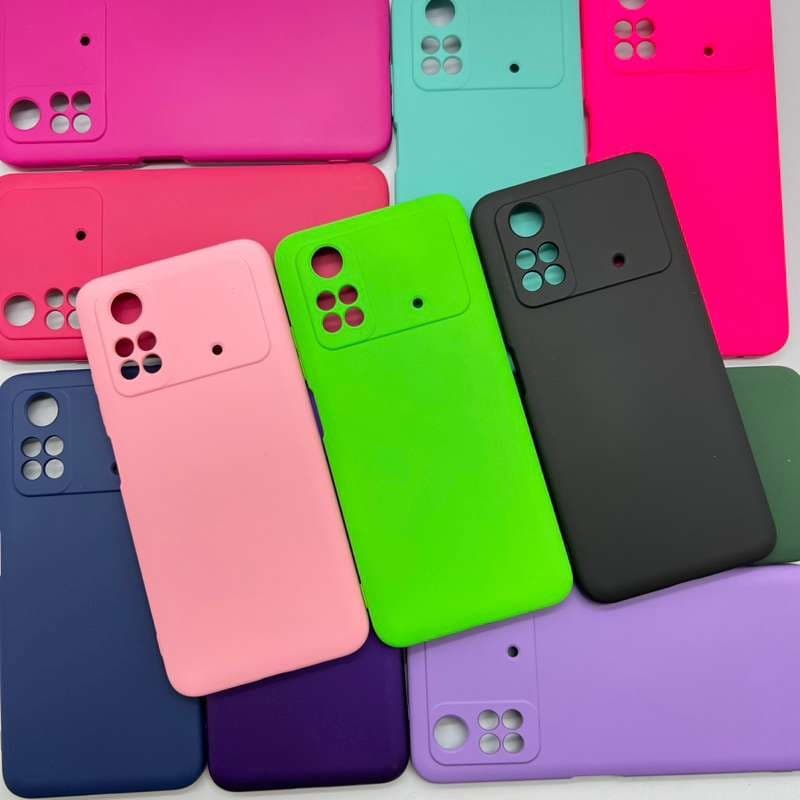 Capa Capinha de Celular - Poco M4 Pro 4G  - Xiaomi Silicone Aveludado Capinha Case