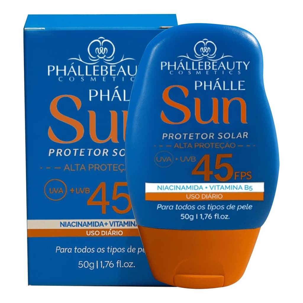 Protetor Solar Sun 45 Phállebeauty Cosméticos Raios Uva