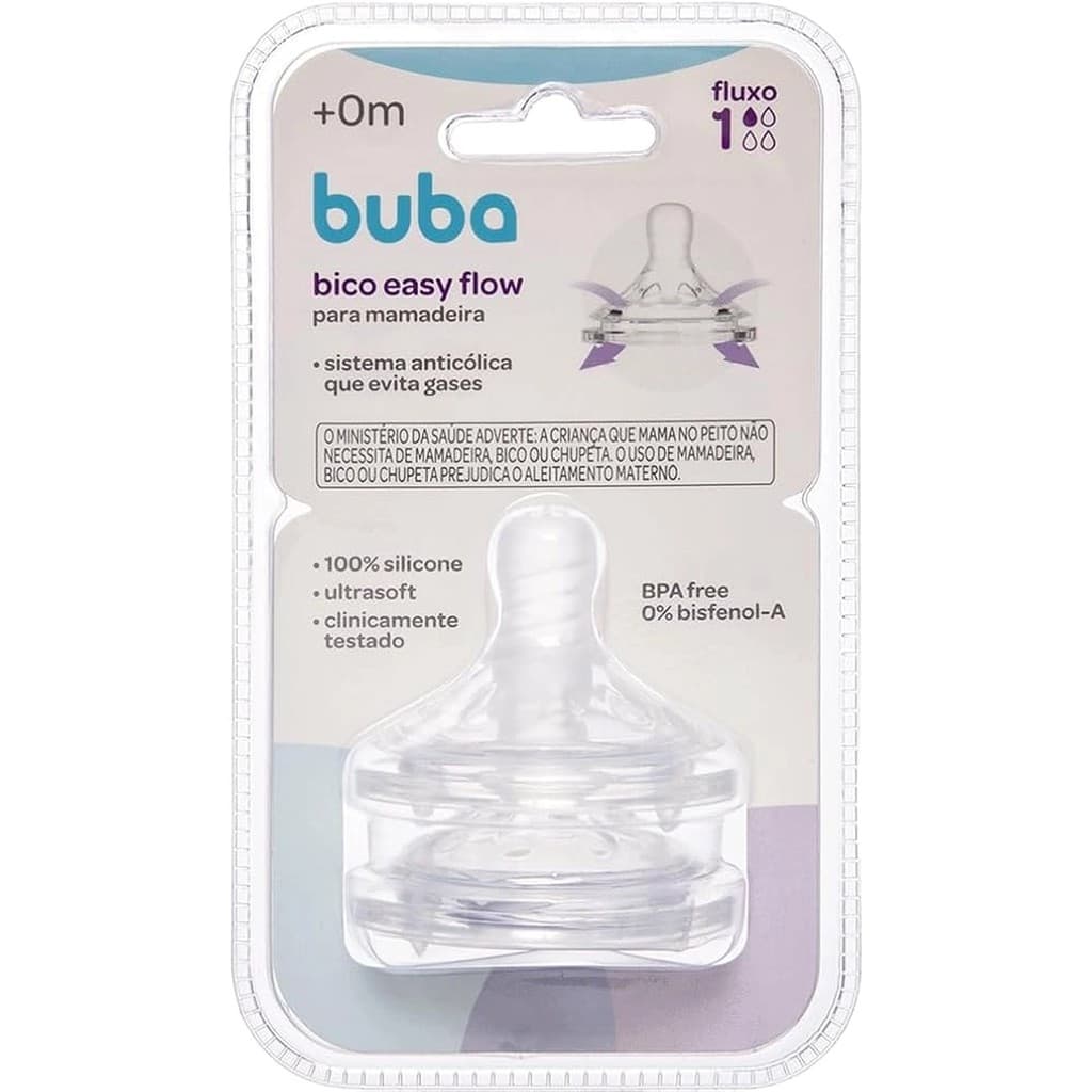 Buba Bico Easy Flow Para Mamadeira 2 Unidades +0m