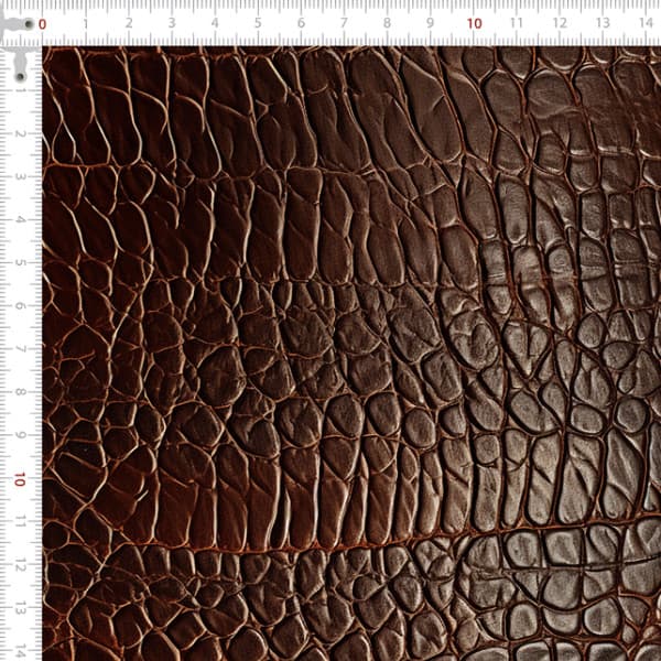 Sarja Impermeavel Estampada Efeito 3D Couro Craquelado Café Artesanato Pano Costura Patchwork