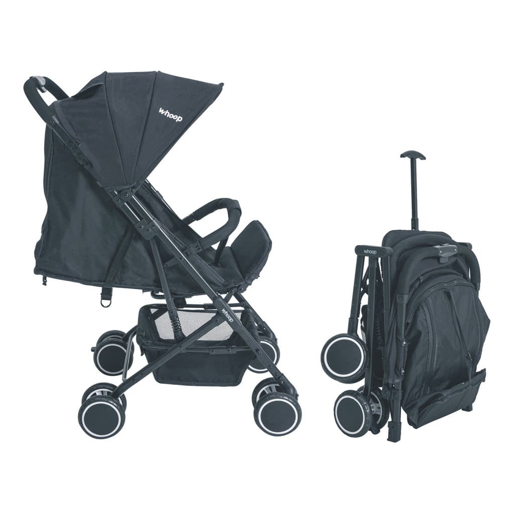 Carrinho De Bebê Compacto Whoop Mascote 0 A 15kg Preto