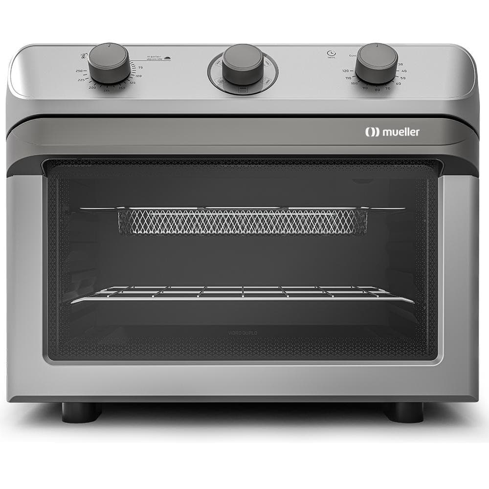 Forno Elétrico de Bancada Mueller 35L com Fritadeira Sem Óleo Air Fryer 127v Prata - MFB35G
