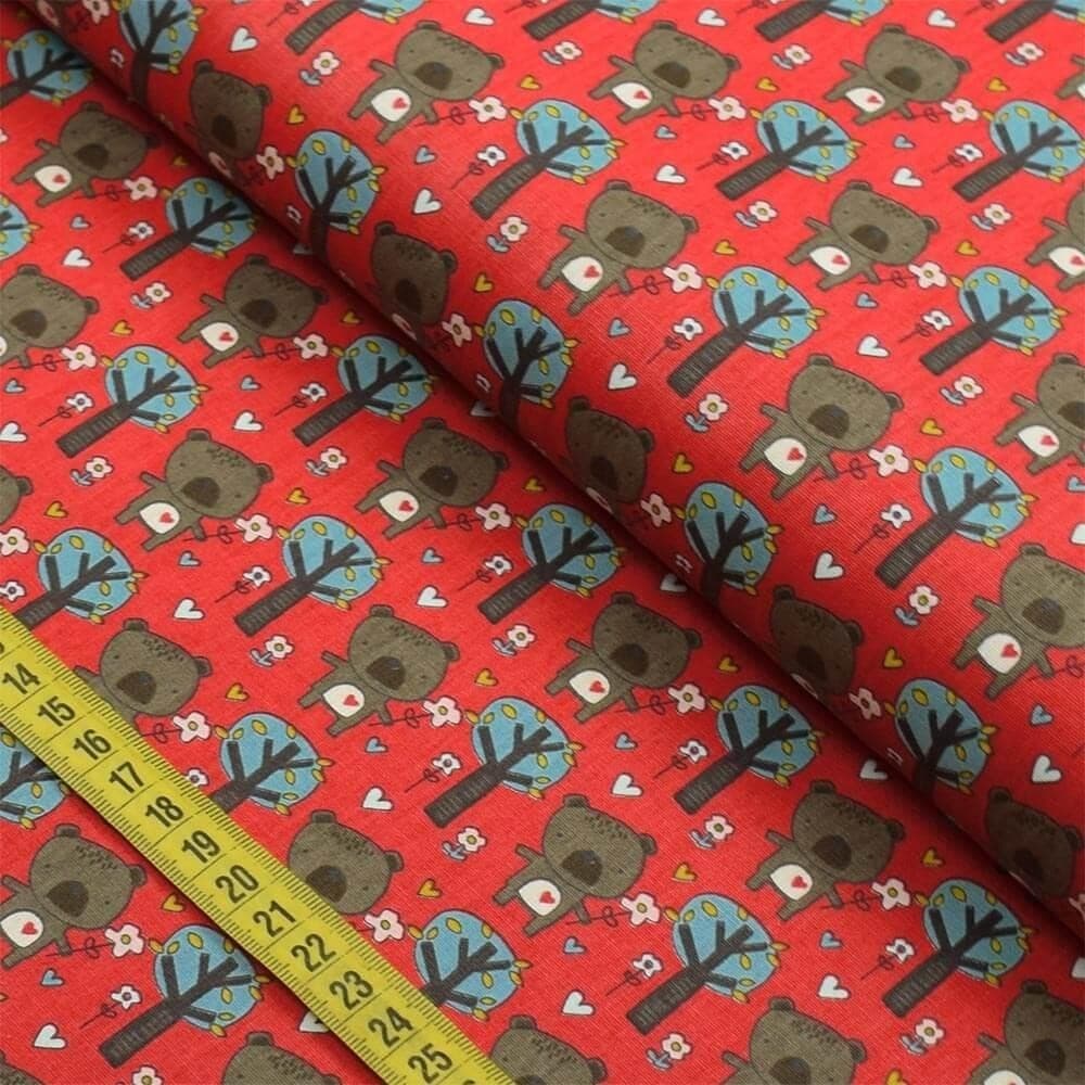 Tecido Estampado para Patchwork - Cute Forest 4 (0,50x1,40)