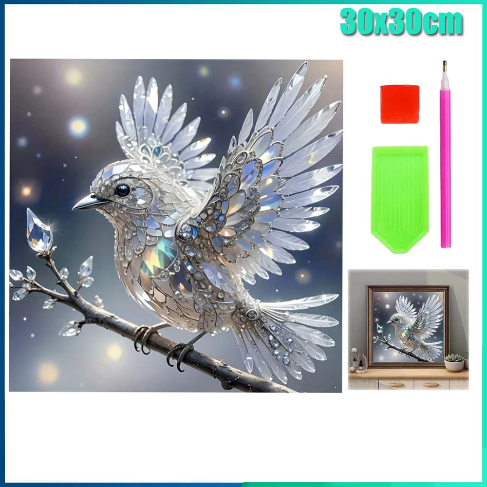 Quadrado Pintura Diamante 5D Pintura de Diamante Pintura DIY 5D Diamante 30x30cm pássaro de cristal