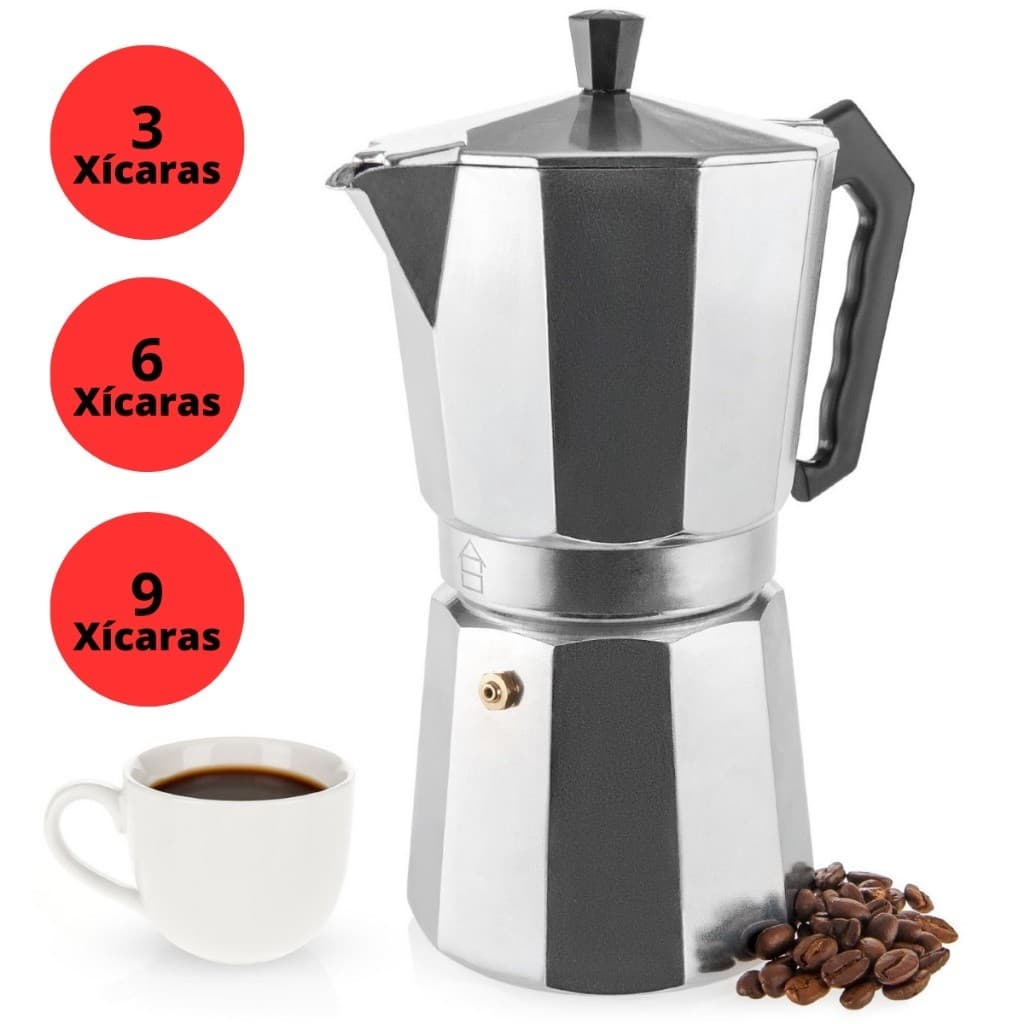 Cafeteira Italiana de Alumínio Café Expresso 12 Xicaras