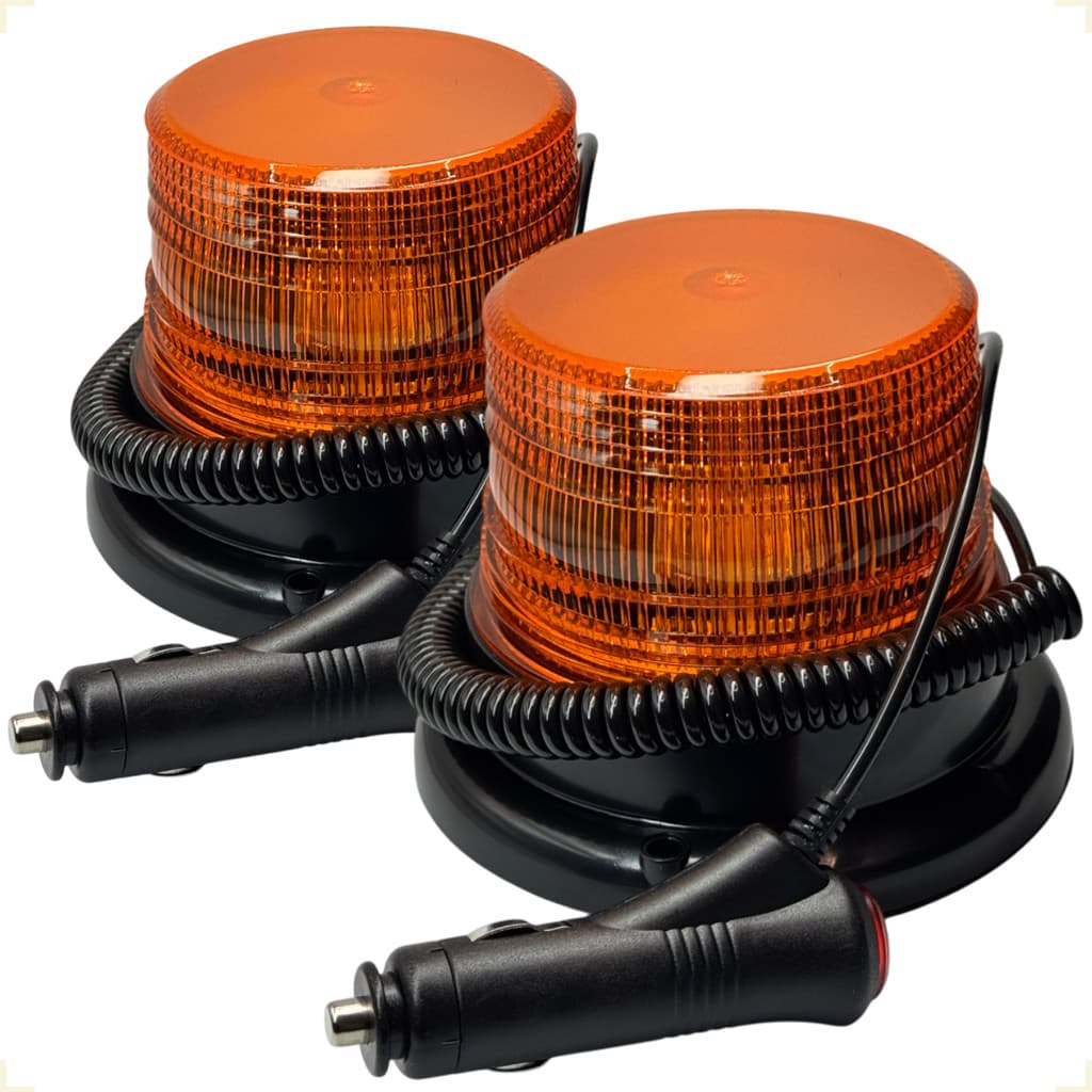 2 Giroled  Giroflex Moto Carro Caminhão 12v-24V Imã Âmbar Kit Sinalizador Bivolt Guincho Moto Trator