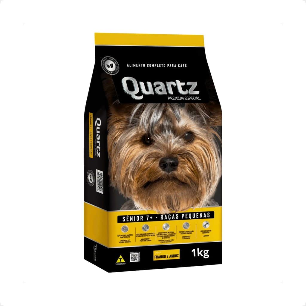 Ração Quartz Cães Sênior 7+ Raças Pequenas - 1Kg