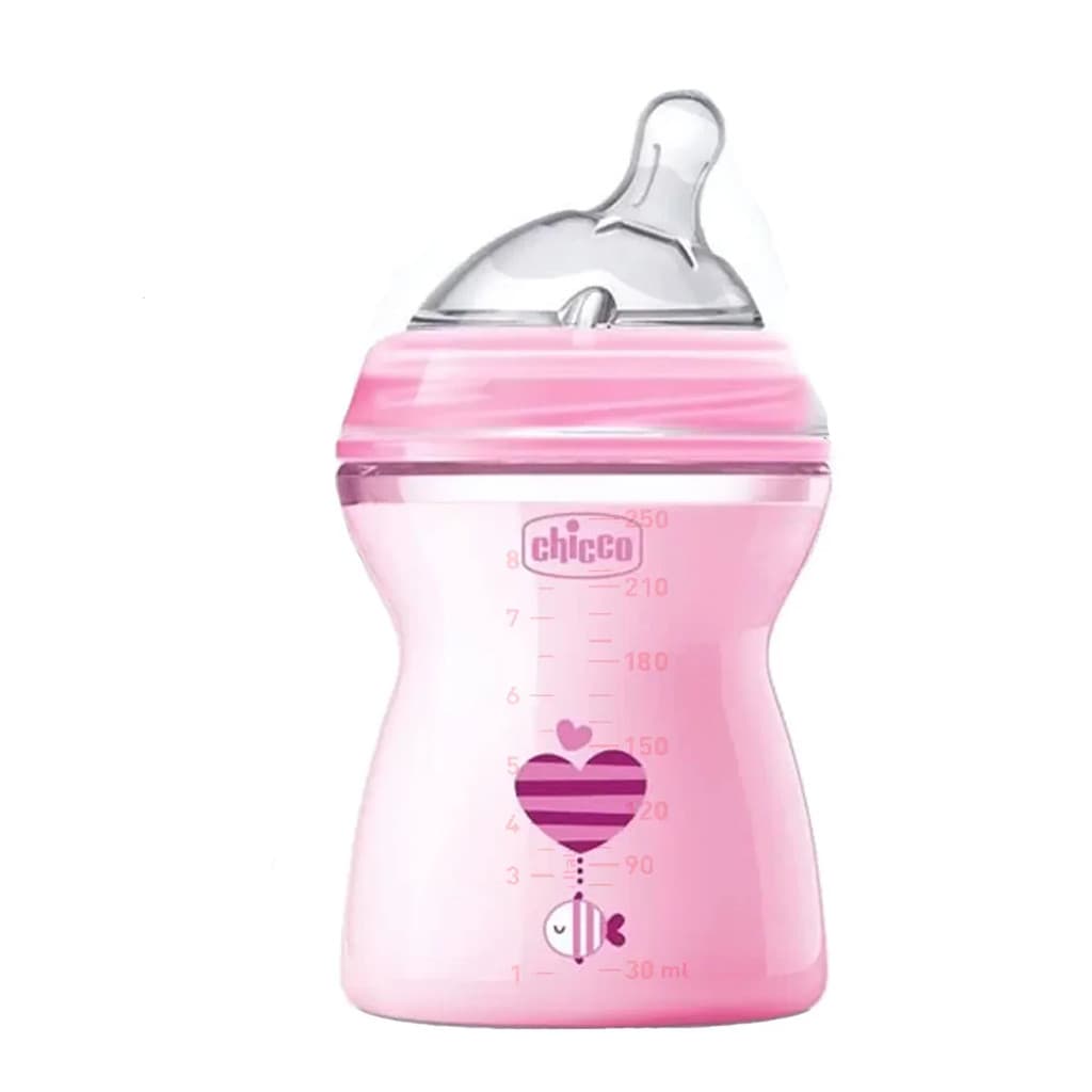 Mamadeira Chicco Step Up 250ml Bebê Anticólica Silicone Bico Inclinado Imita Peito