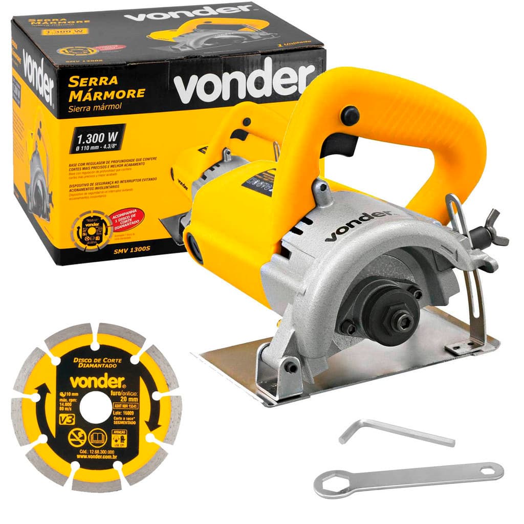 Serra Mármore Vonder SMV 1300 S/Refr Concreto Madeira 220V