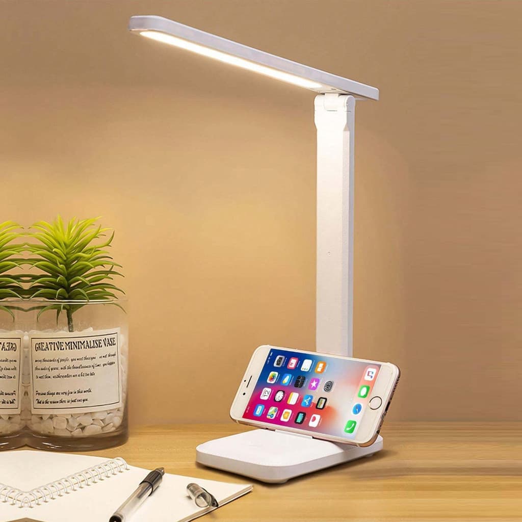 Luminária De Mesa Led Articulada Leitura Abajur Dobrável Porátil Recarregável Tipo C