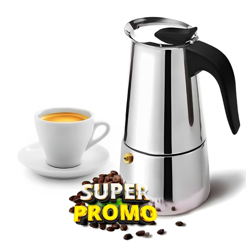 Cafeteira Italiana 4-6-9 Xicaras Aço Inoxidável Inox Moka Café Expresso