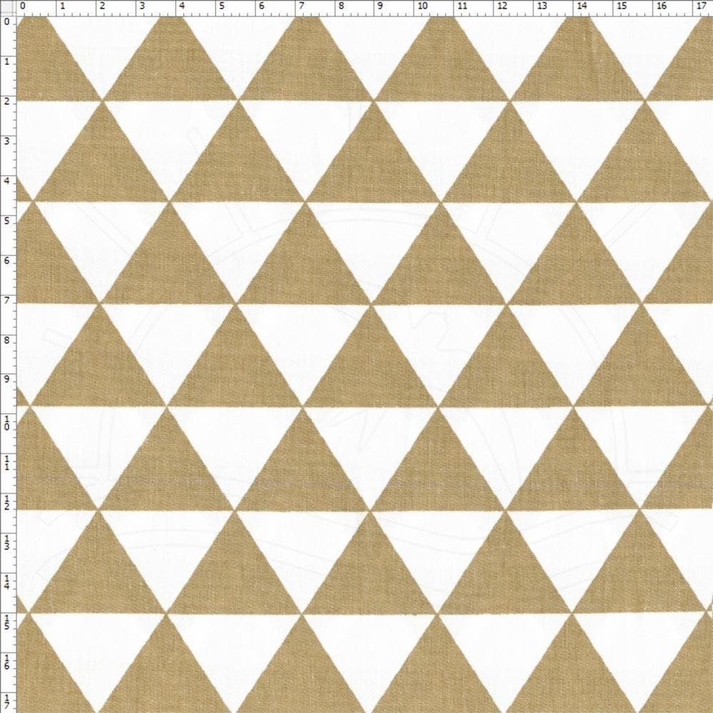 Tecido Estampado para Patchwork - Monochrome Triangulos Bege (0,50x1,40)