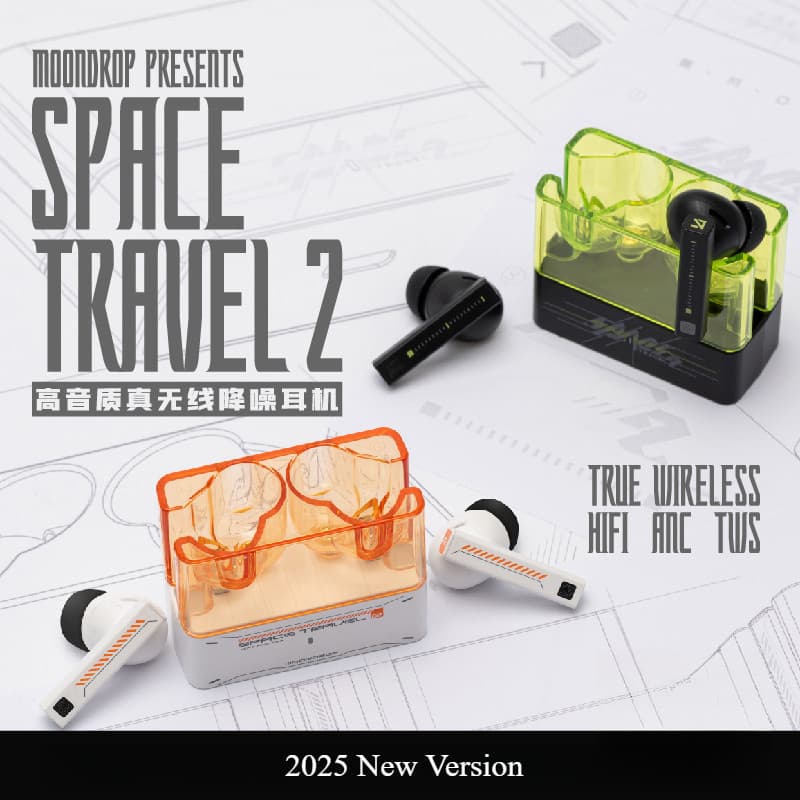Moondrop SpaceTravel 2 Alta Qualidade Verdadeira Chamada Sem Fio Jogo De Redução De Ruído TWS Fones De Ouvido Bluetooth 