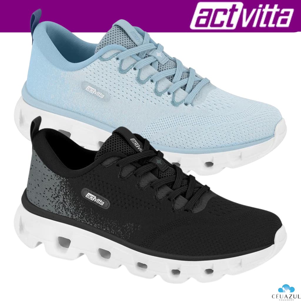 Tenis Feminino Actvitta Esportivo Amortecedor Vazado Flow Conforto