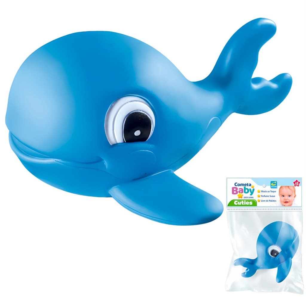 Baleia De Brinquedo Banho Soft Para Bebê Mordedores Bichinhos 100% Vinil Macio Banheira