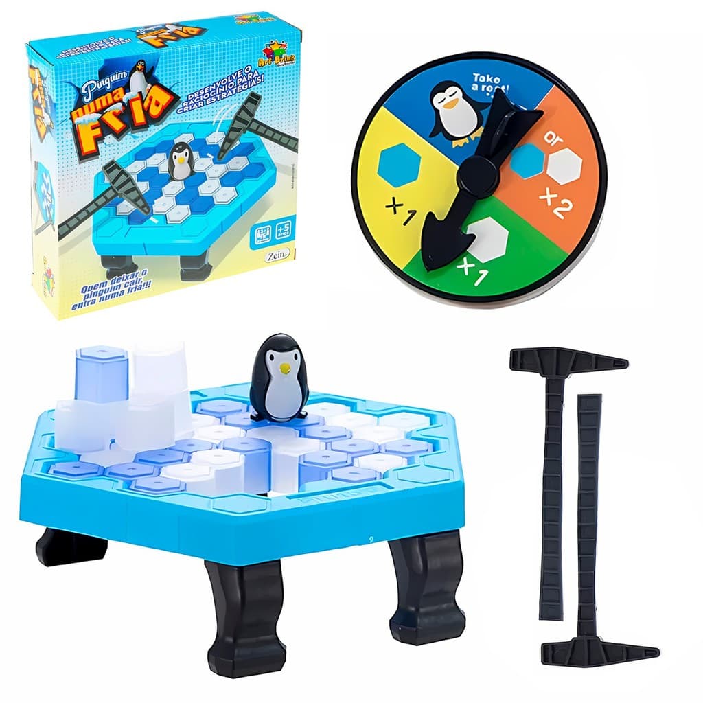 Brinquedo Jogo Infantil Quebra Gelo Pinguim Armadilha Numa Fria Para Toda Família
