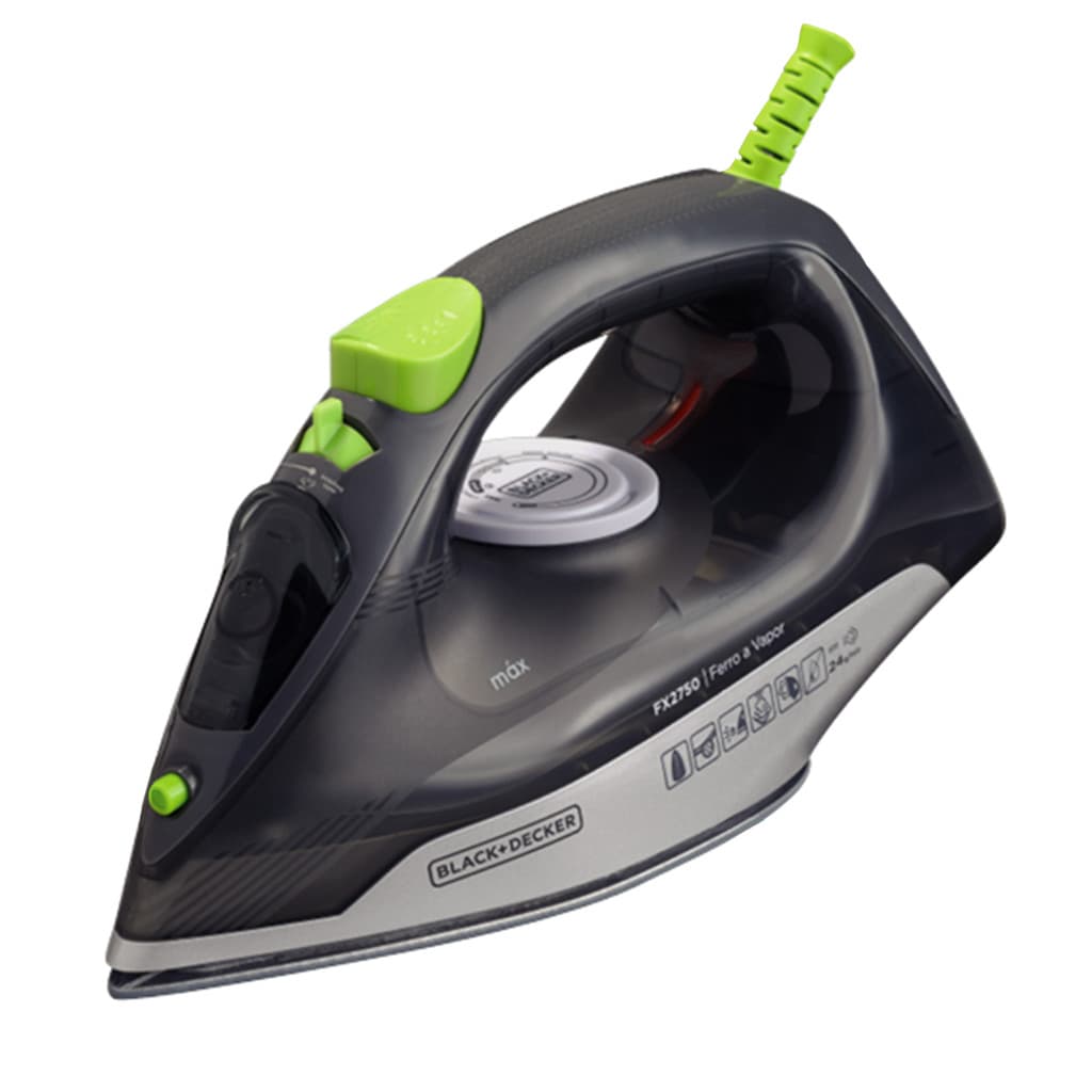 Ferro Passar Roupas A Vapor Black+Decker FX2750 2000w 220v 51 Furos Base Cerâmica Antigotejamento Vapor Vertical