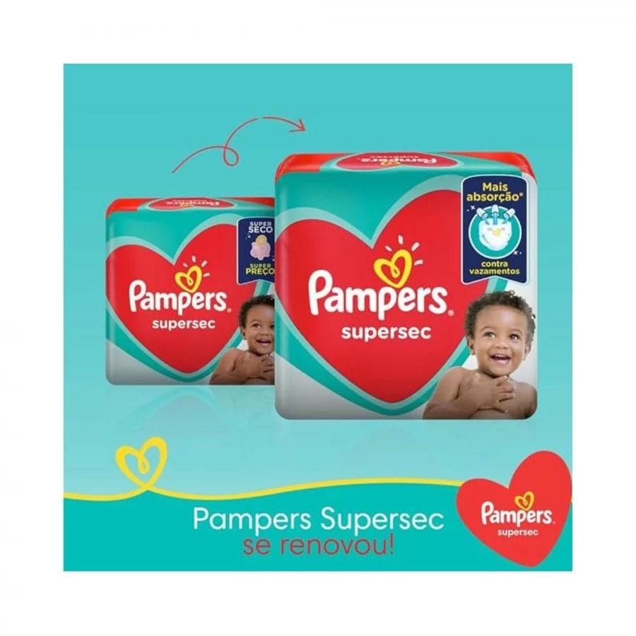 Fralda Pampers Supersec Mega P 42 Unidades – Protecao e Conforto para o Seu Bebe
