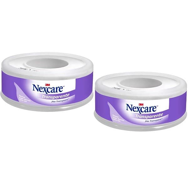 Kit com 2 Fita Transpore Nexcare 12MM X 4,5M