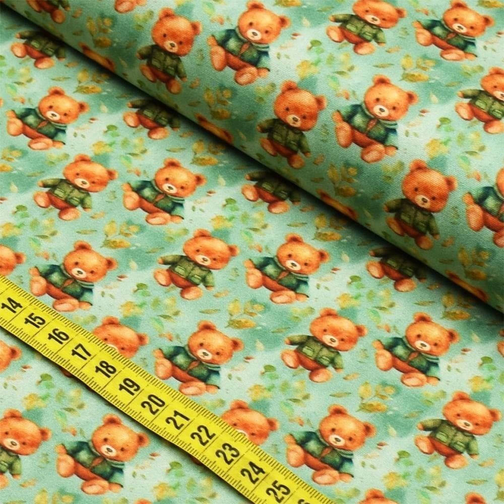 Tecido Estampado Para Patchwork - Ursinhos De Outono 4 (0,50x1,50)