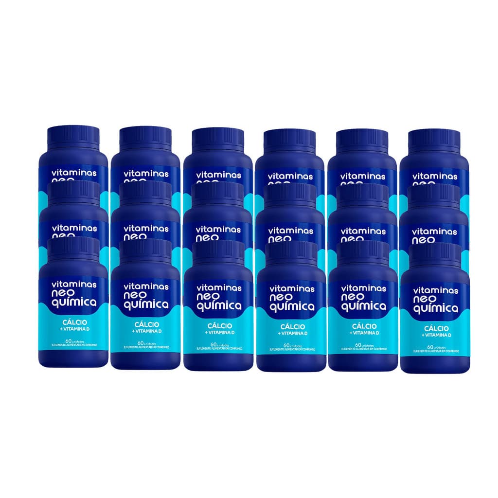 Kit 18x Vitamina Cálcio+Vitamina D 60 Comp - Neo Química