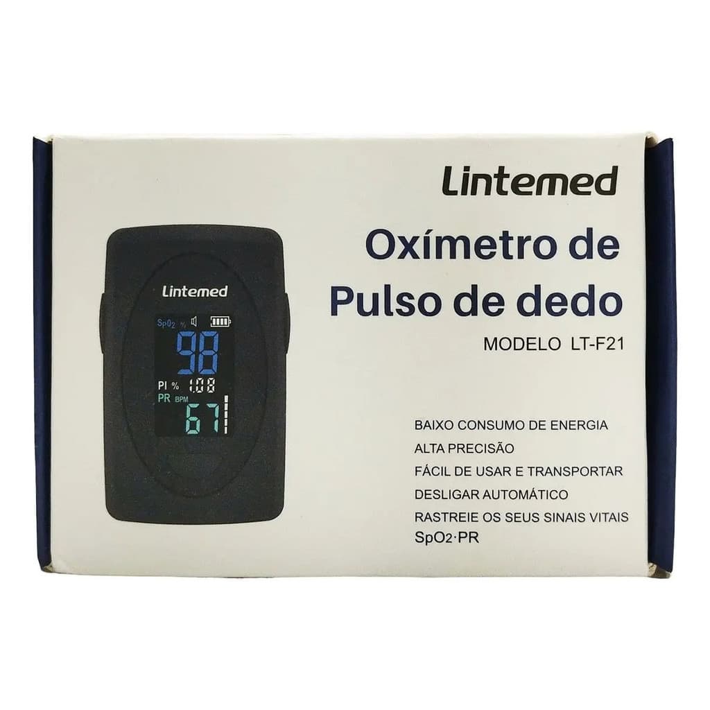 Oxímetro De Pulso Para Dedo Lintemed Modelo Lt-f21 Supermedy