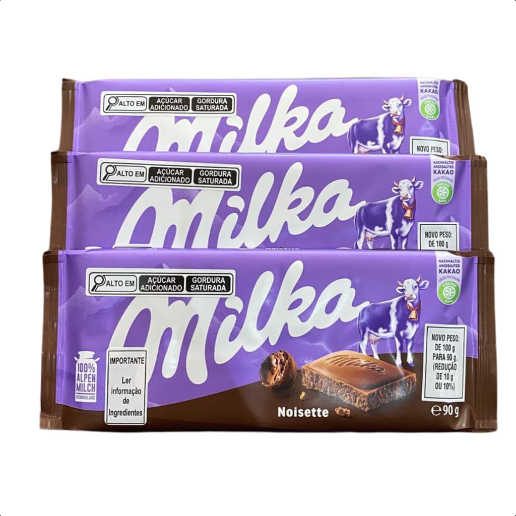 Kit 3 Chocolate Milka Creme de Avelã Importado