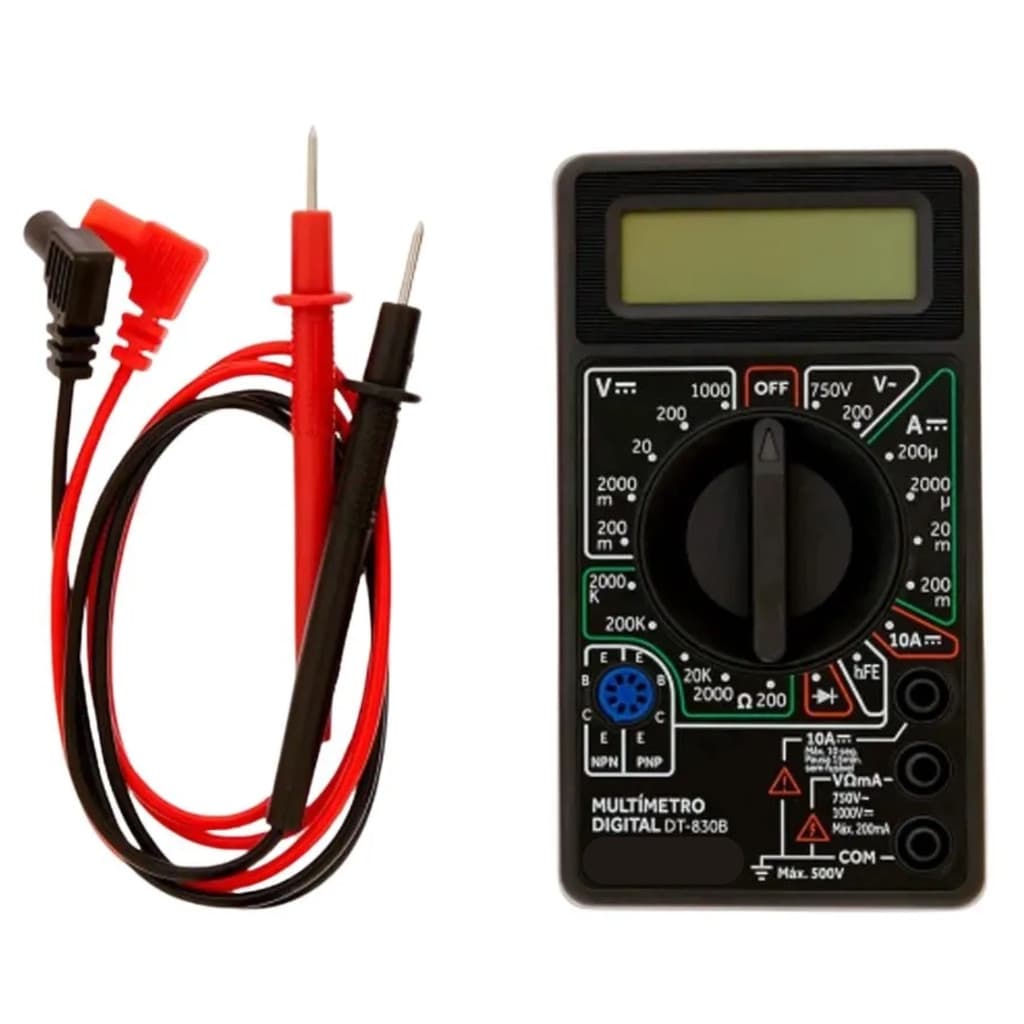 Multimetro Digital AC/DC Display LCD Sinal Sonoro