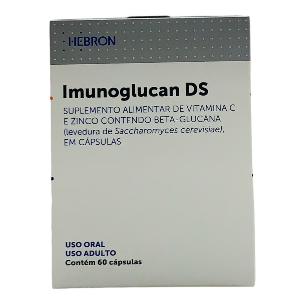 Imunoglucan DS Vitamina C Zinco e Beta Glucana 60 Cápsulas