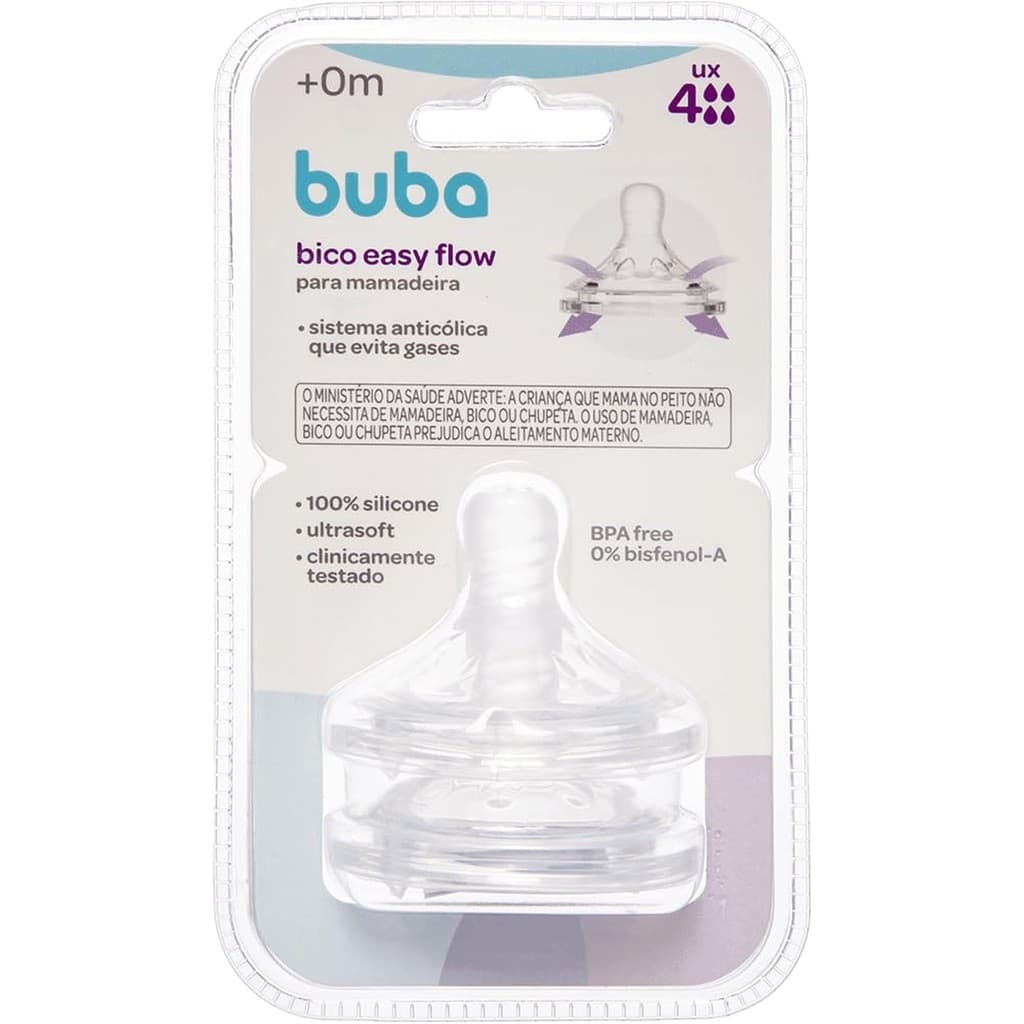 Buba Bico Easy Flow Para Mamadeira 2 Unidades +6m