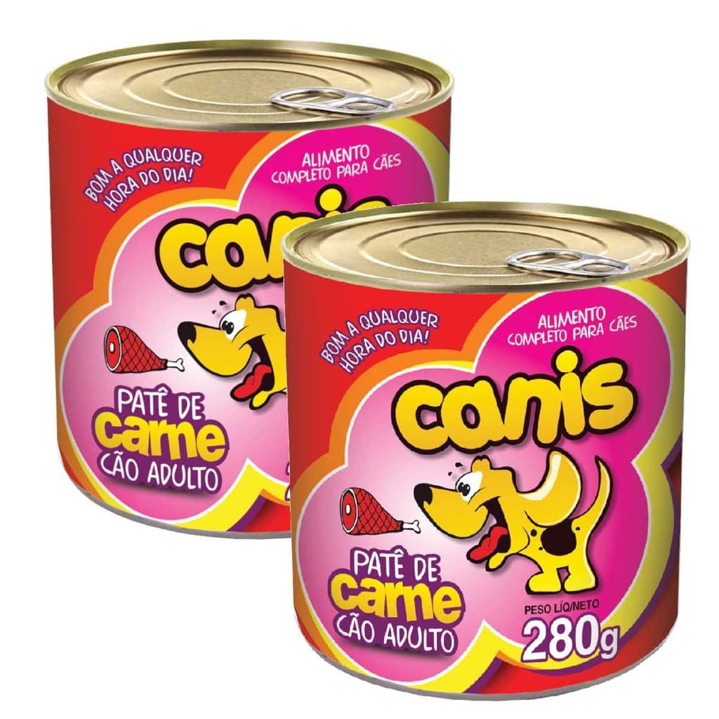 Ração Sache Para Cachorro Canis Adulto Carne 280g Kit 2un
