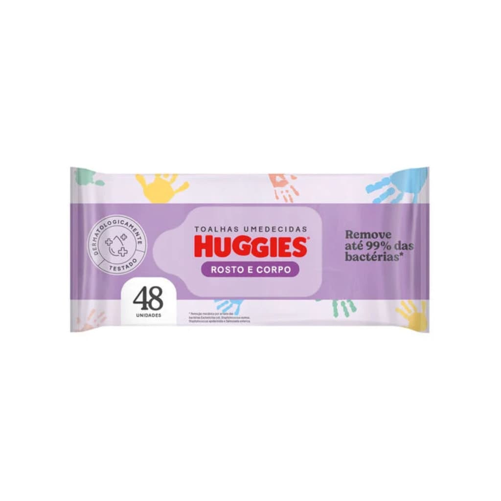 Lenço Umedecido Rosto e Corpo c/ 48 unid - Huggies
