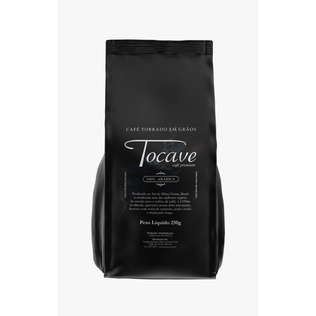 Café em Grãos Tocave Premium 250g Arábica com Torra Média