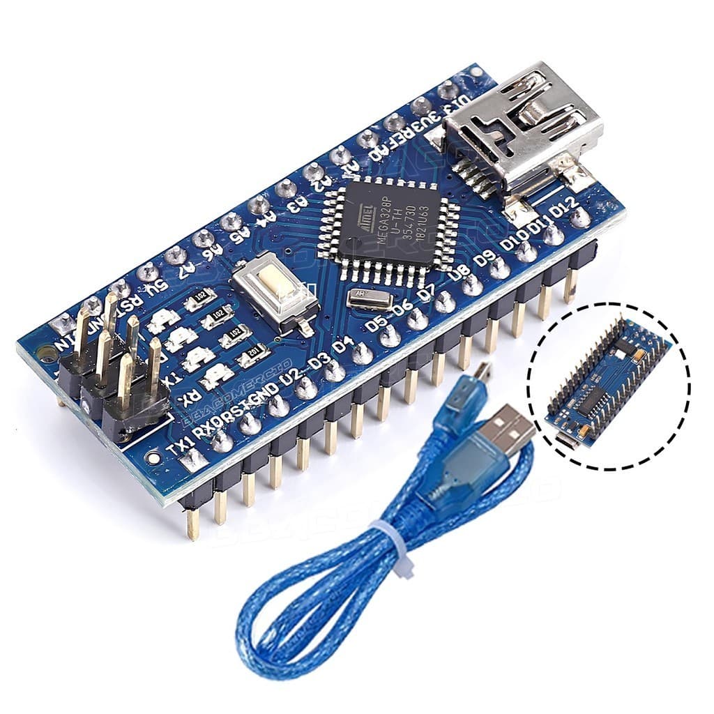Placa Nano V3 Atmega328 Pinos Soldados + Cabo Para Arduino