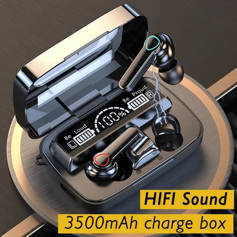 Fones De Ouvido Sem Fio Bluetooth m19, Fone De Ouvido 5.3, IPX5 À Resistente 'Água Fones De Ouvido com Microfone, HiFi Stereo Music Todos os Telefone