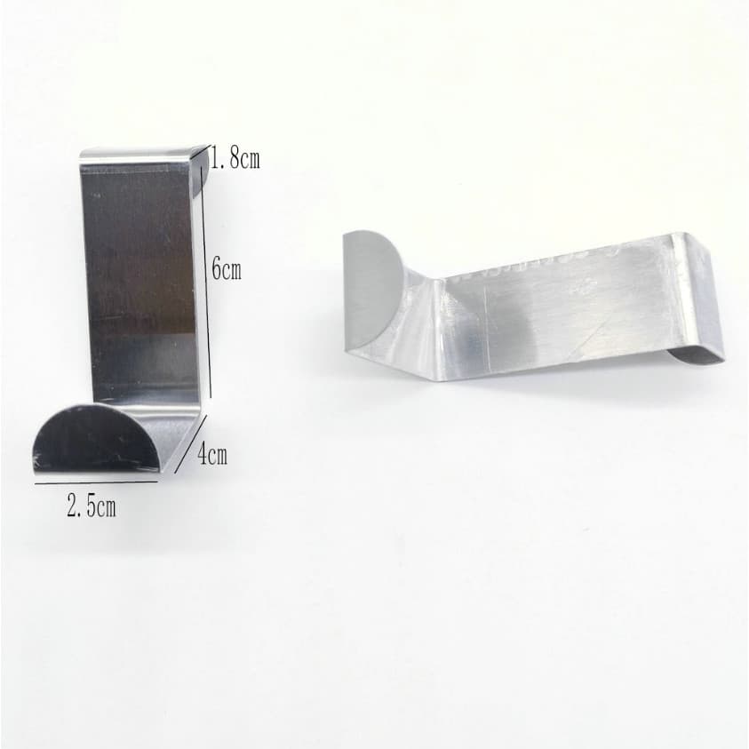 Kit c/2 Ganchos Porta Gaveta Inox Multiuso Para Porta Multiuso Pendurar Casa Cozinha Banheiro