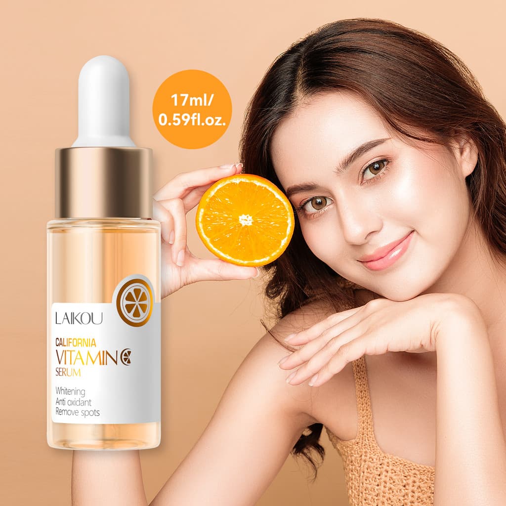 LAIKOU Vitamina C Soro Brilhante Essência Anti Envelhecimento Remove Rugas Creme Acne Hidratante 17ml