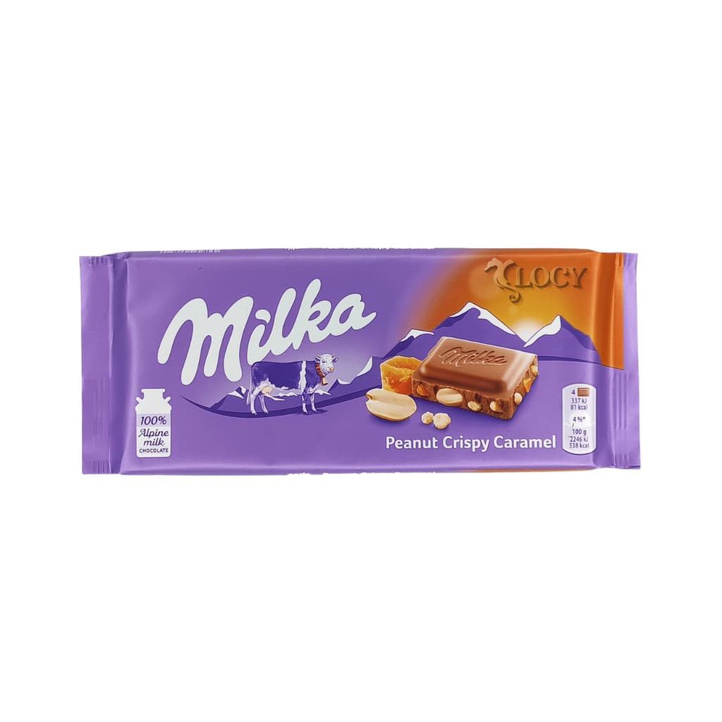 5 barras de chocolate milka ao leite com amendoim e caramelo