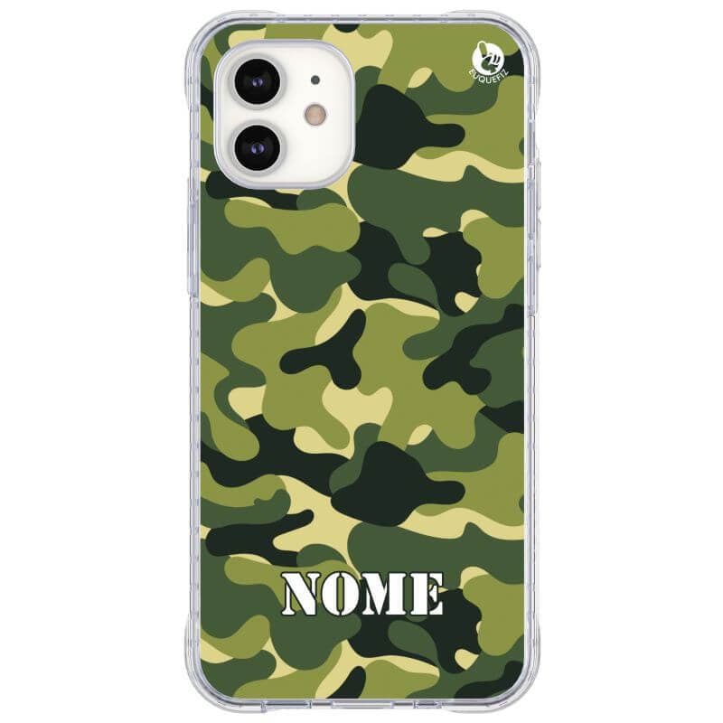 Capinha de Celular Camuflada-Diversos Celulares - Personalizada com nome