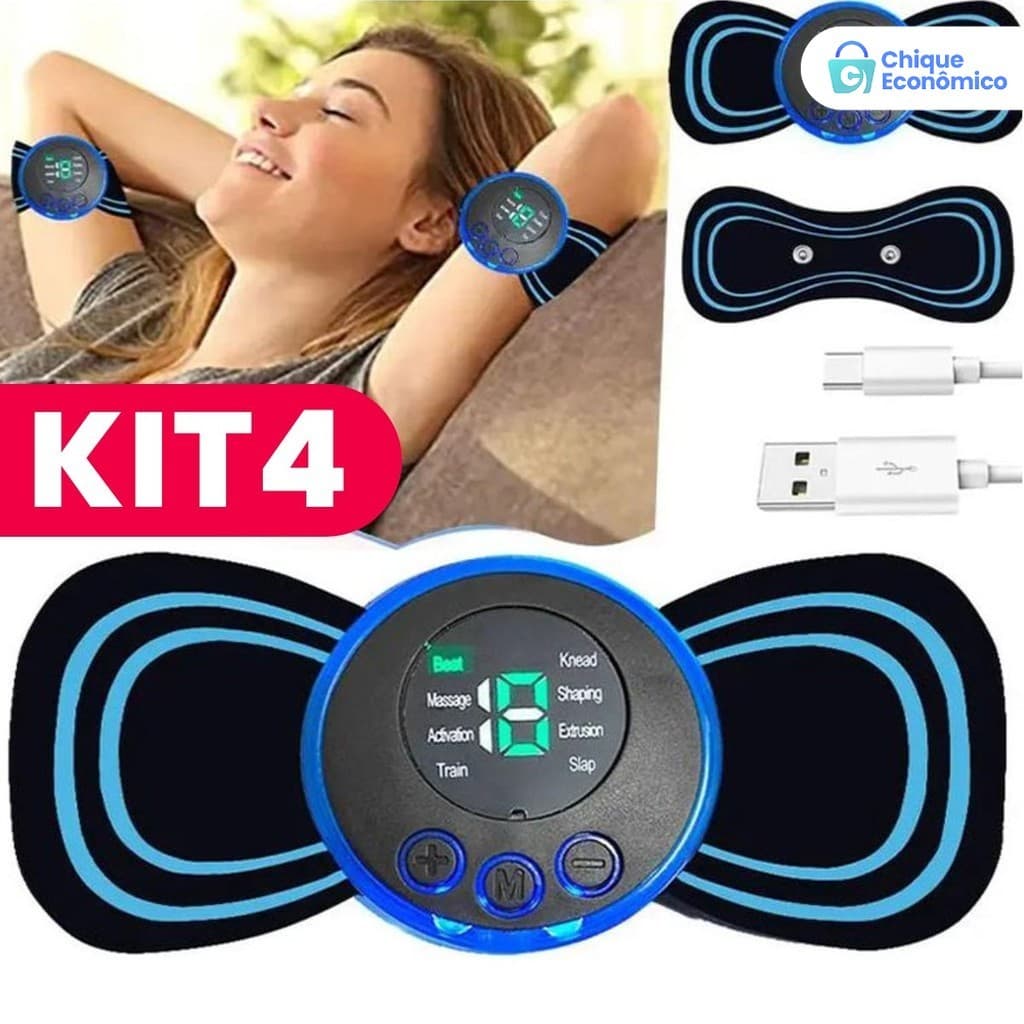 Mini Massageador Relaxante Muscular Portátil Elétrico Recarregável