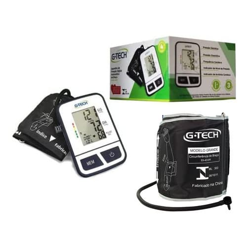 Kit Braçadeira Para Obeso + Aparelho de Pressão Arterial Digital  - G Tech 