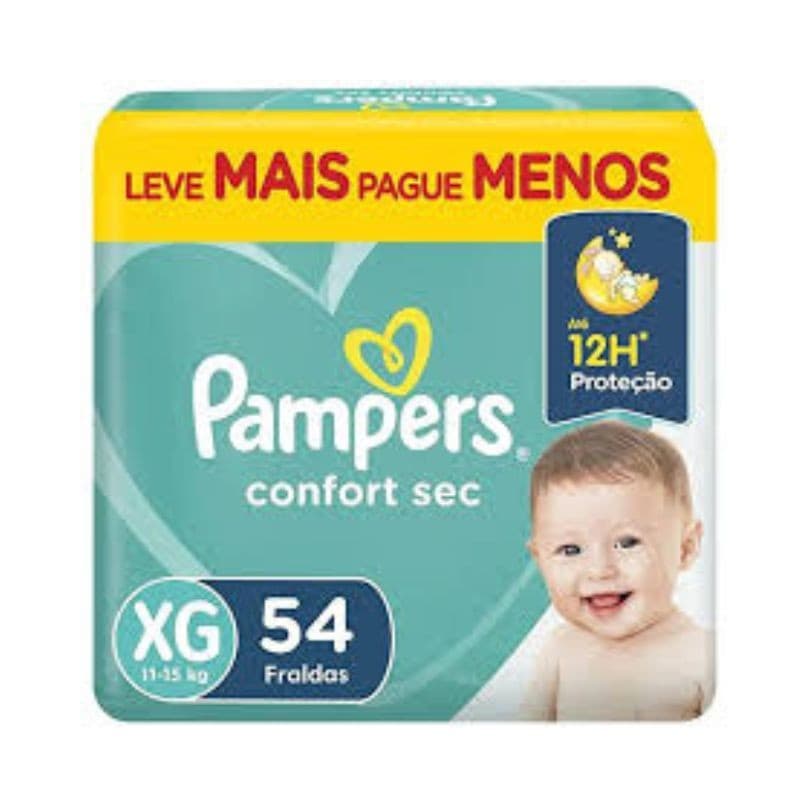 Fralda Pampers Confort Sec Tam XG 54UN
