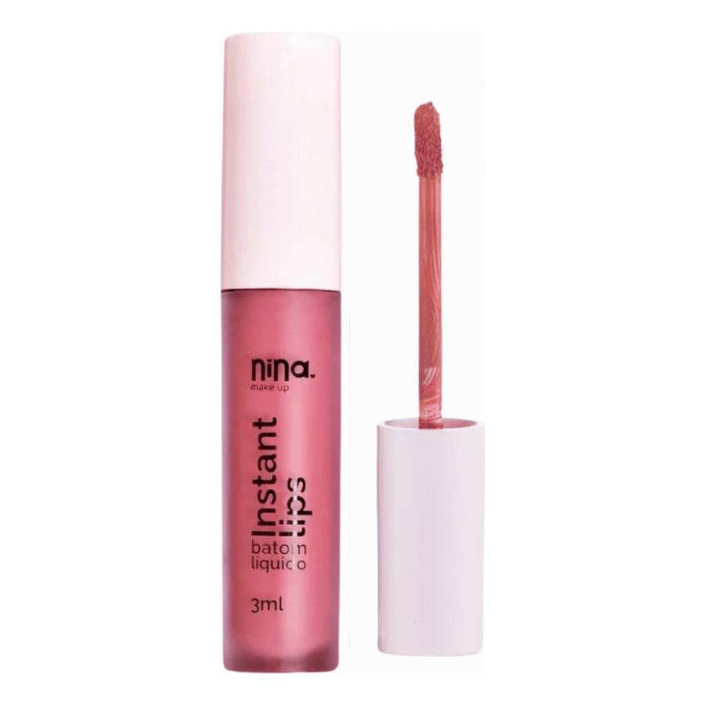 Batom Liquido Instant Cor :bride Lips Matte - Nina Makeup