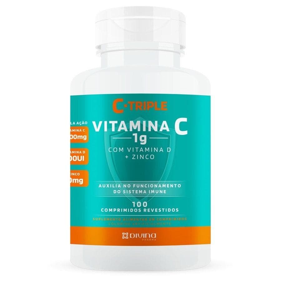 Suplemento C-Triple Vitamina C 1g 100 Comprimidos Revestidos
