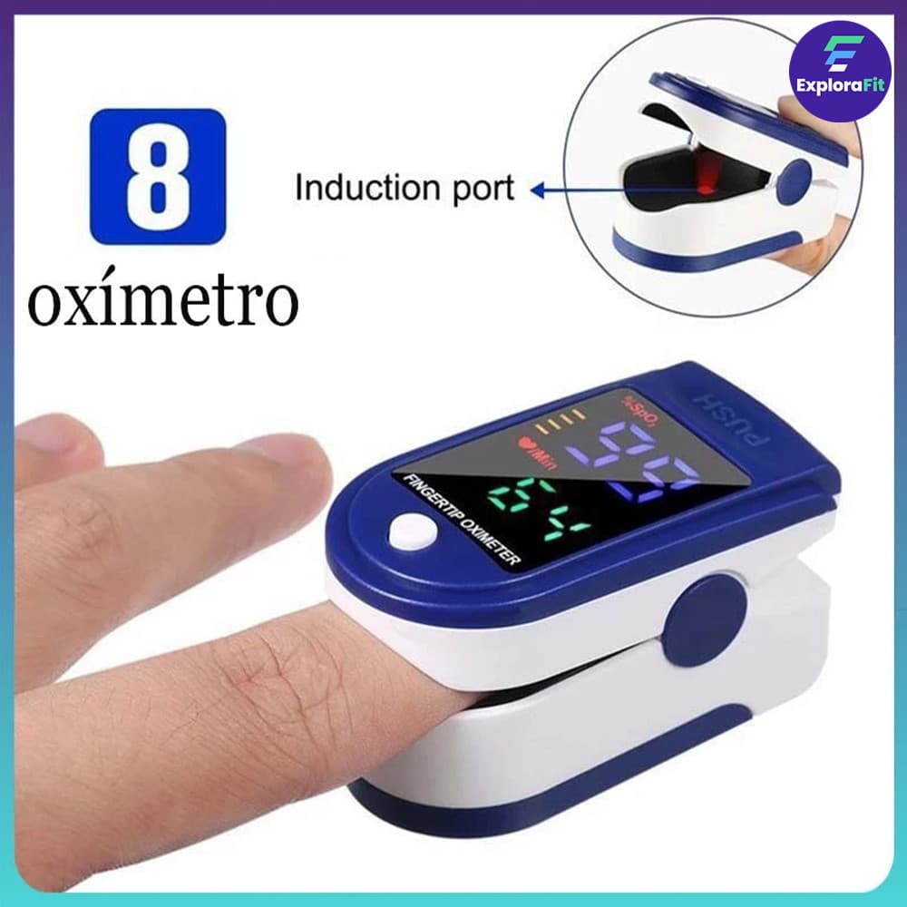 Monitor de Oxigênio no Sangue com Display LED, Oxímetro de Dedo Portátil para Uso Caseiro e Profissional