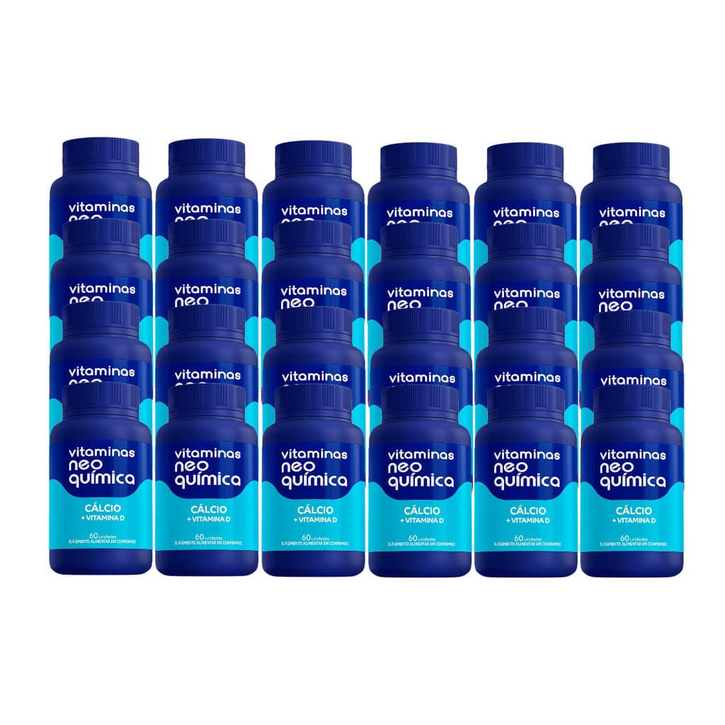 Kit 24x Vitamina Cálcio+Vitamina D 60 Comp - Neo Química