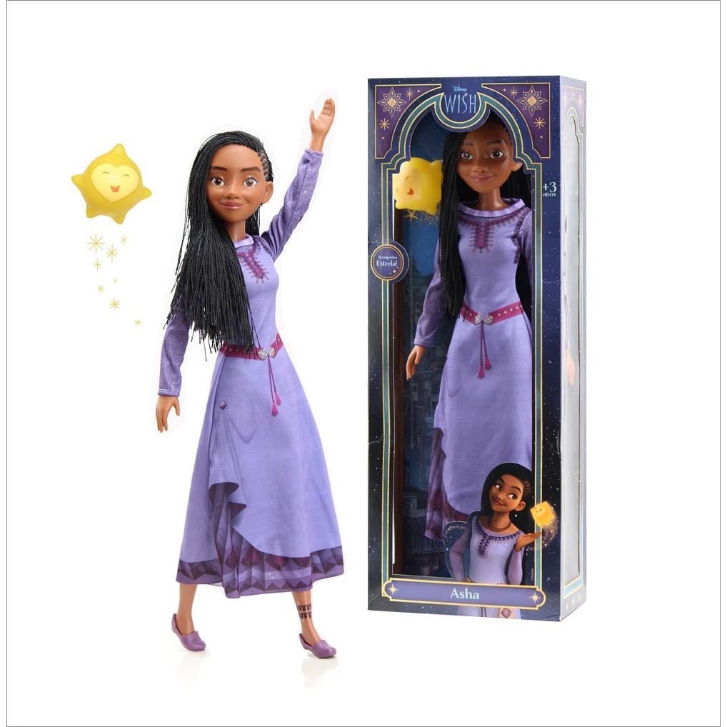 Boneca Asha Disney Mini My Size Disney 55cm Articulada